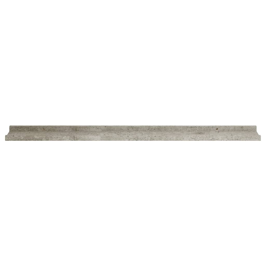 Wandschappen 2 st 100x9x3 cm betongrijs