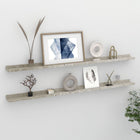 Wall shelves 2 pcs 115x9x3 cm concrete gray