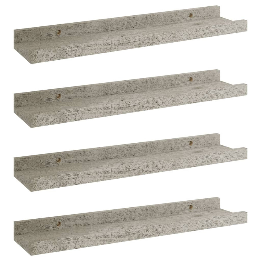 Wandschappen 4 40 x 9 x 3 cm Betongrijs