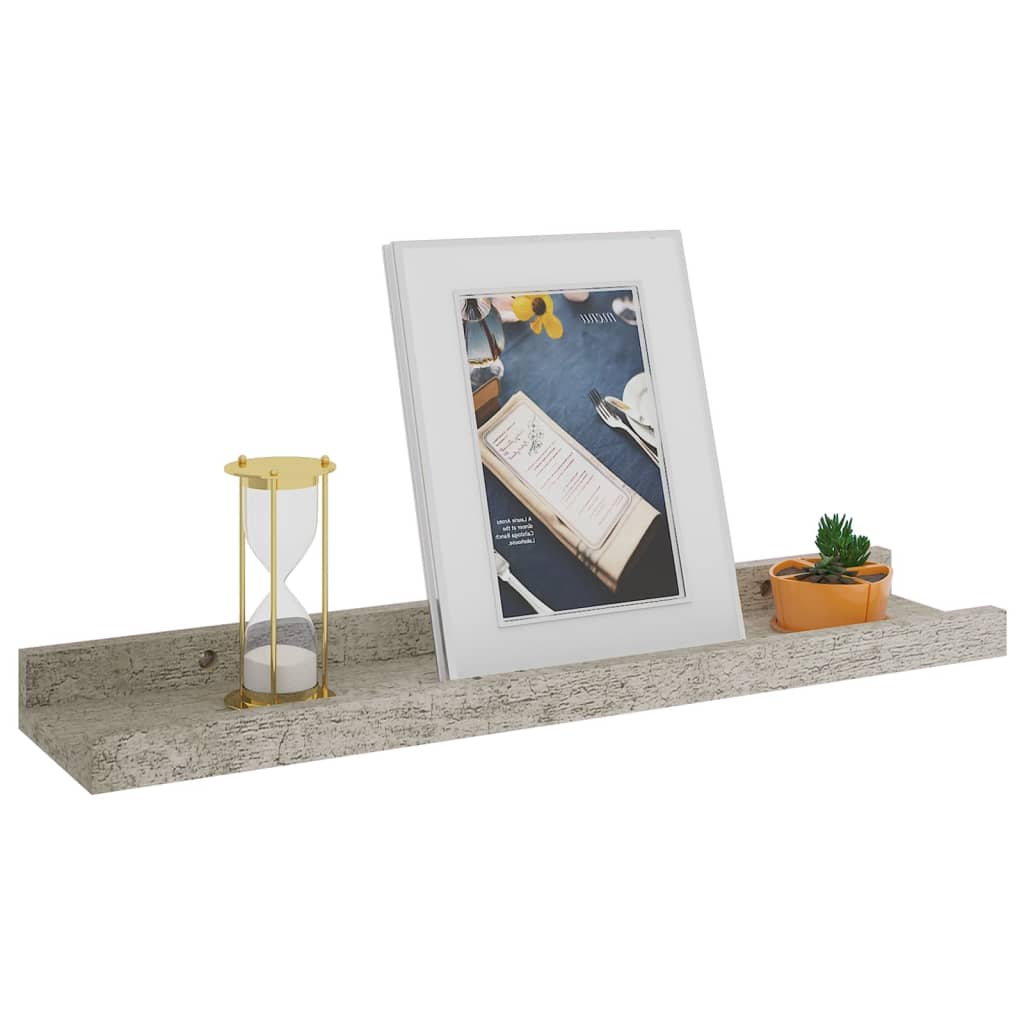 Wandschappen 4 40 x 9 x 3 cm Betongrijs