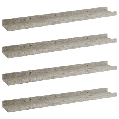 Wandschappen 4 60 x 9 x 3 cm Betongrijs