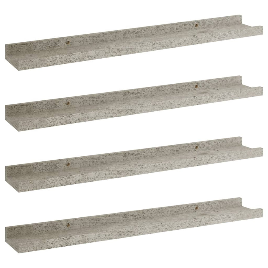 Wandschappen 4 60 x 9 x 3 cm Betongrijs