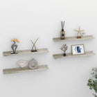 Wandplanken 4 st 60x9x3 cm betongrijs MDF
