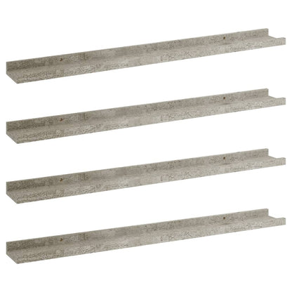 Wandschappen 4 80 x 9 x 3 cm Betongrijs