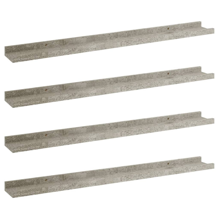 Wandschappen 4 80 x 9 x 3 cm Betongrijs