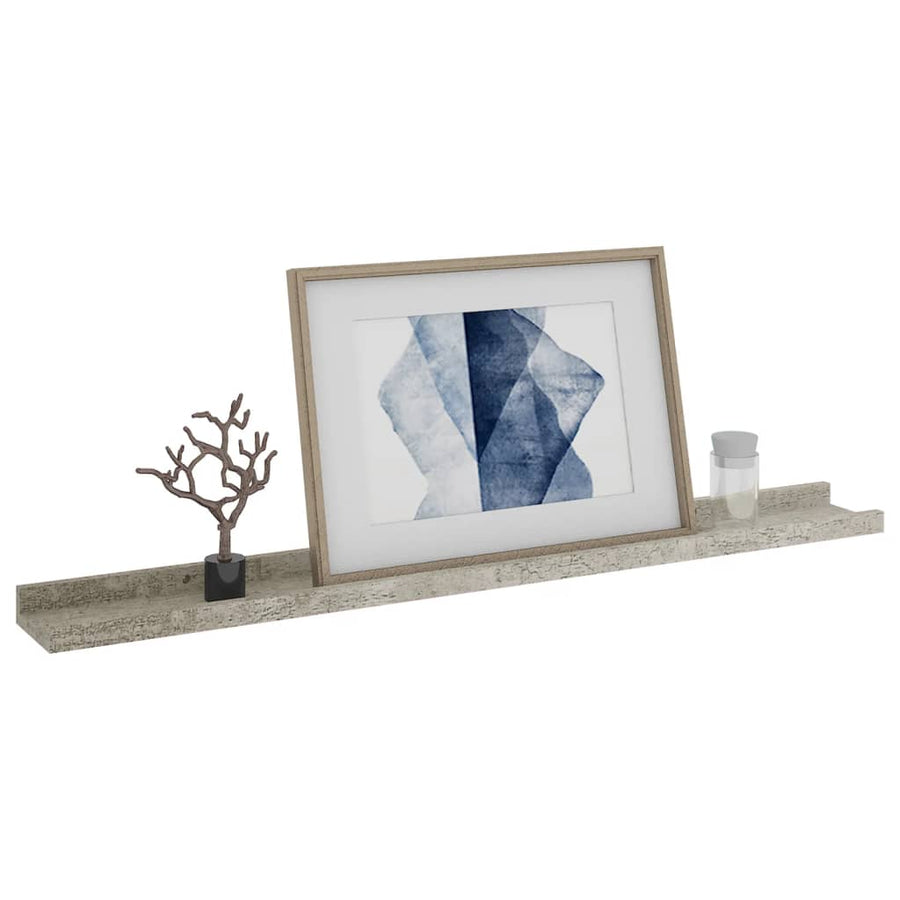 Wandschappen 4 80 x 9 x 3 cm Betongrijs