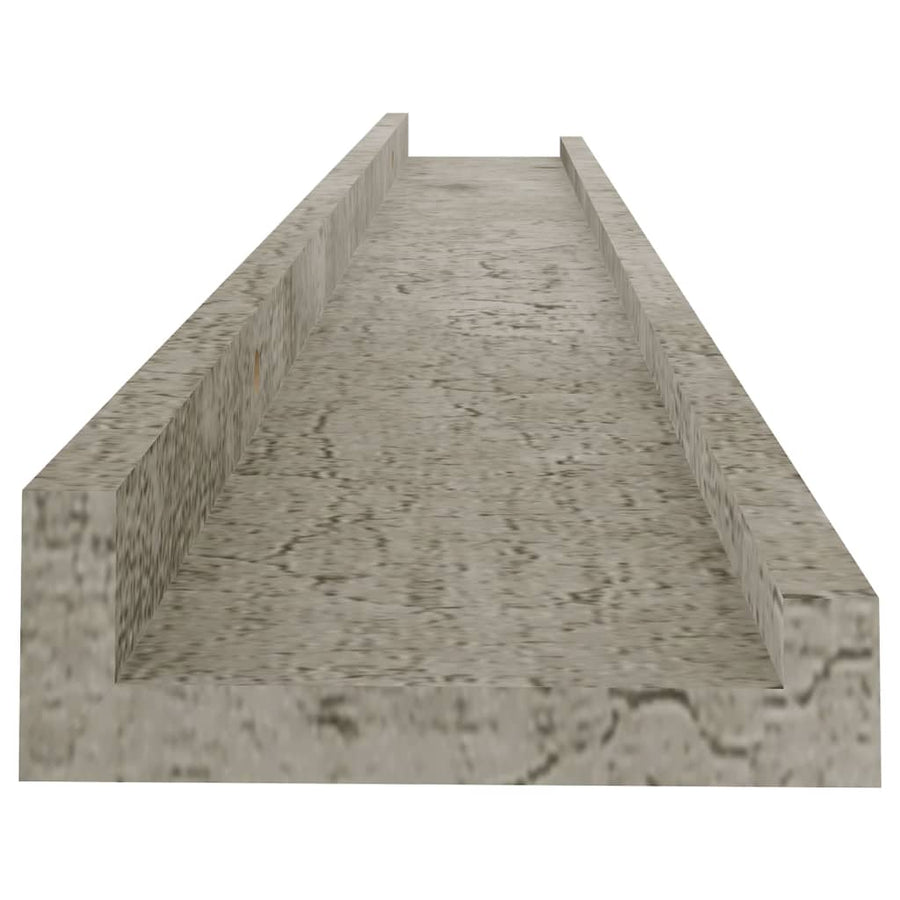 Wandschappen 4 80 x 9 x 3 cm Betongrijs
