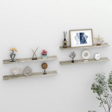 Wandschappen 4 80 x 9 x 3 cm Betongrijs
