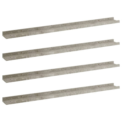 Wandschappen 4 100 x 9 x 3 cm Betongrijs