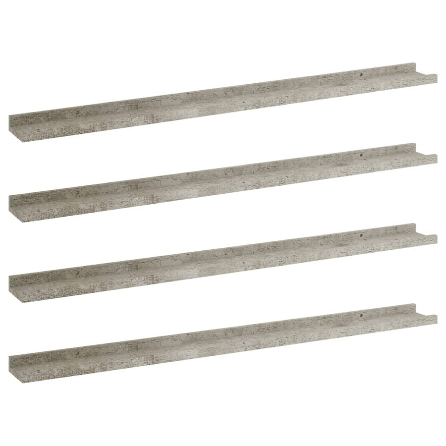Wandschappen 4 100 x 9 x 3 cm Betongrijs