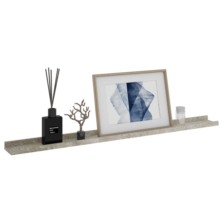 Wandschappen 4 100 x 9 x 3 cm Betongrijs