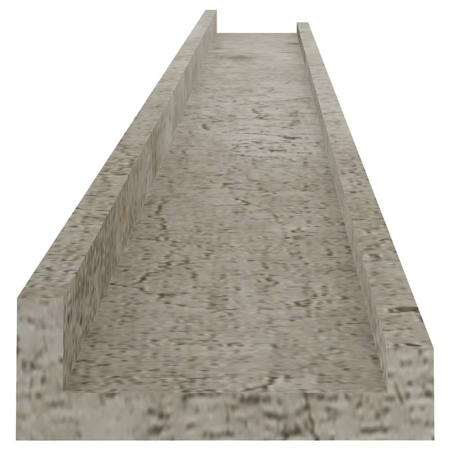 Wandschappen 4 100 x 9 x 3 cm Betongrijs