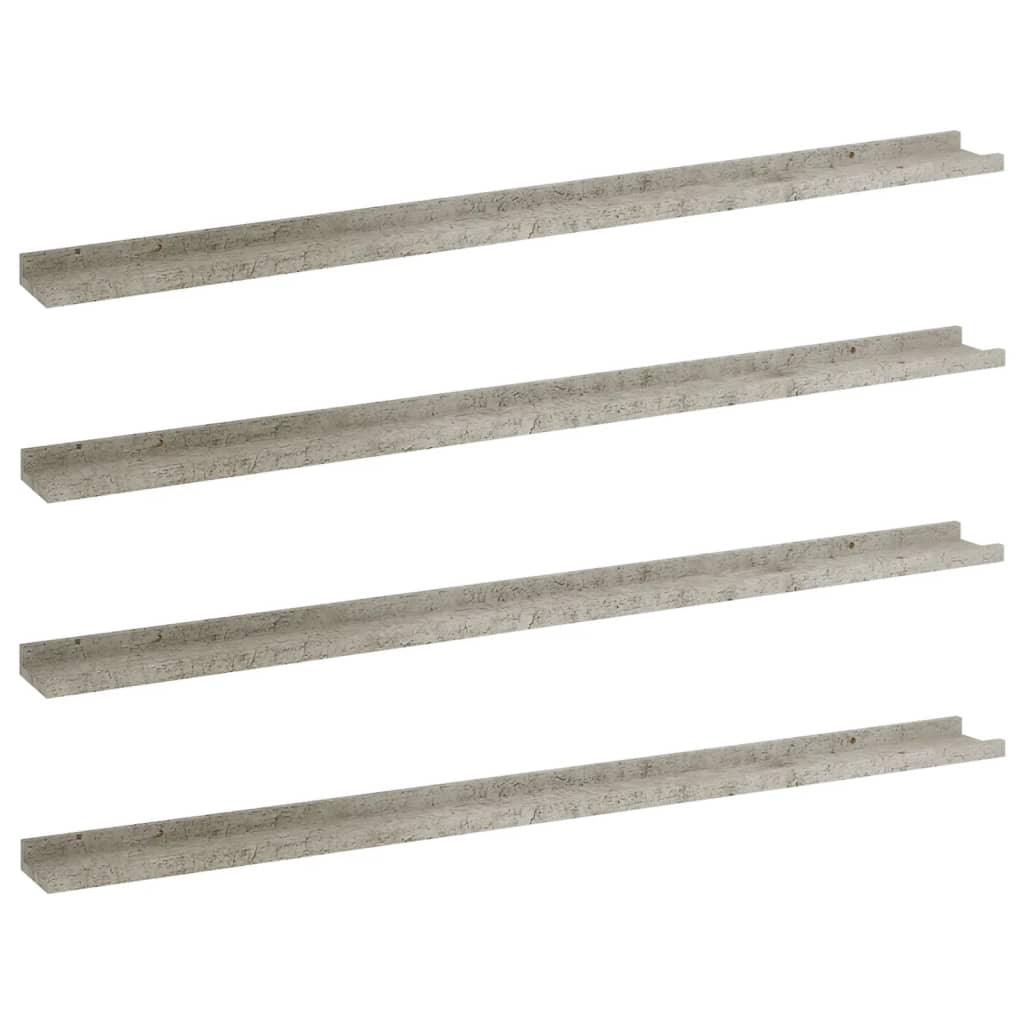 Wandschappen 4 St 115X9X3 Cm Betongrijs 115 x 9 x 3 cm