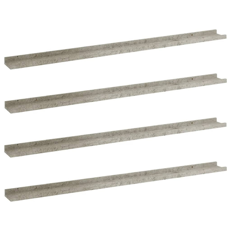 Wandschappen 4 St 115X9X3 Cm Betongrijs 115 x 9 x 3 cm
