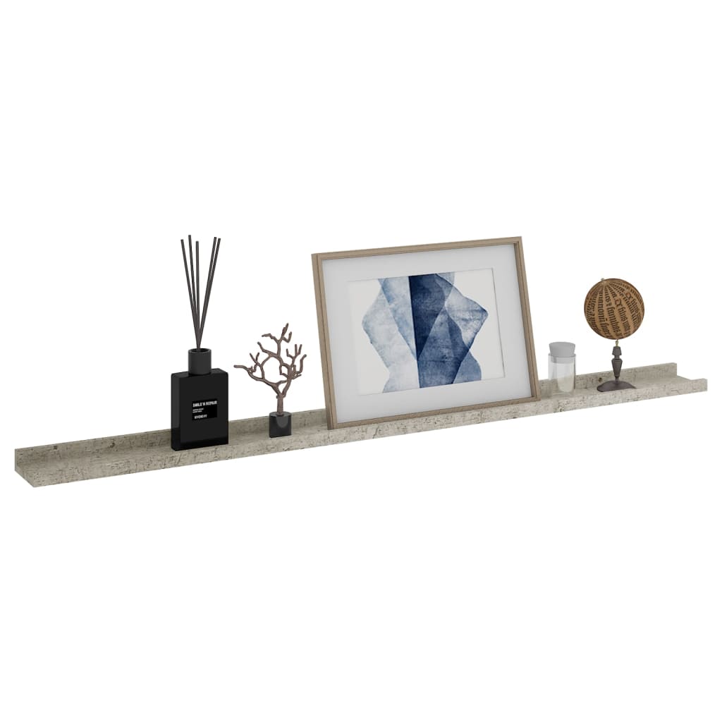 Wandschappen 4 St 115X9X3 Cm Betongrijs 115 x 9 x 3 cm
