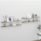 Wall shelves 4 pcs 115x9x3 cm concrete grey