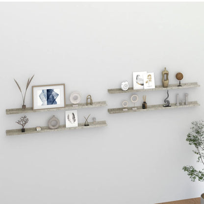 Wandschappen 4 St 115X9X3 Cm Betongrijs 115 x 9 x 3 cm
