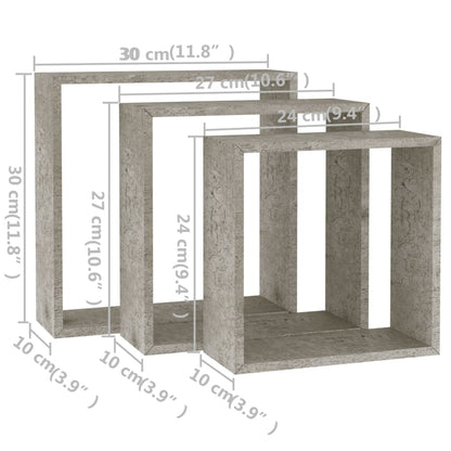 Wandschappen Kubus Betongrijs
