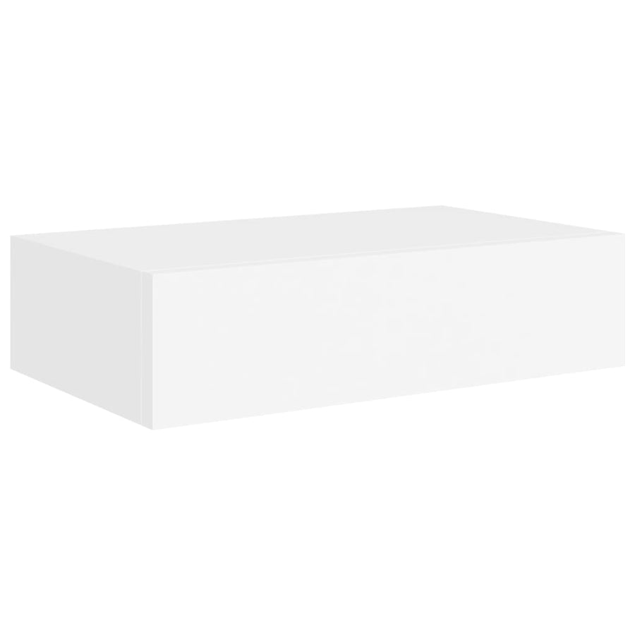 Wandschap Met Lade 40X23,5X0 Cm Mdf 1 40 x 23.5 x 10 cm Wit