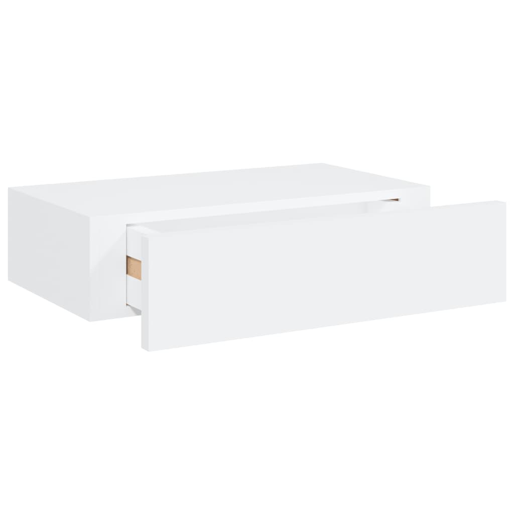 Wandschap Met Lade 40X23,5X0 Cm Mdf 1 40 x 23.5 x 10 cm Wit