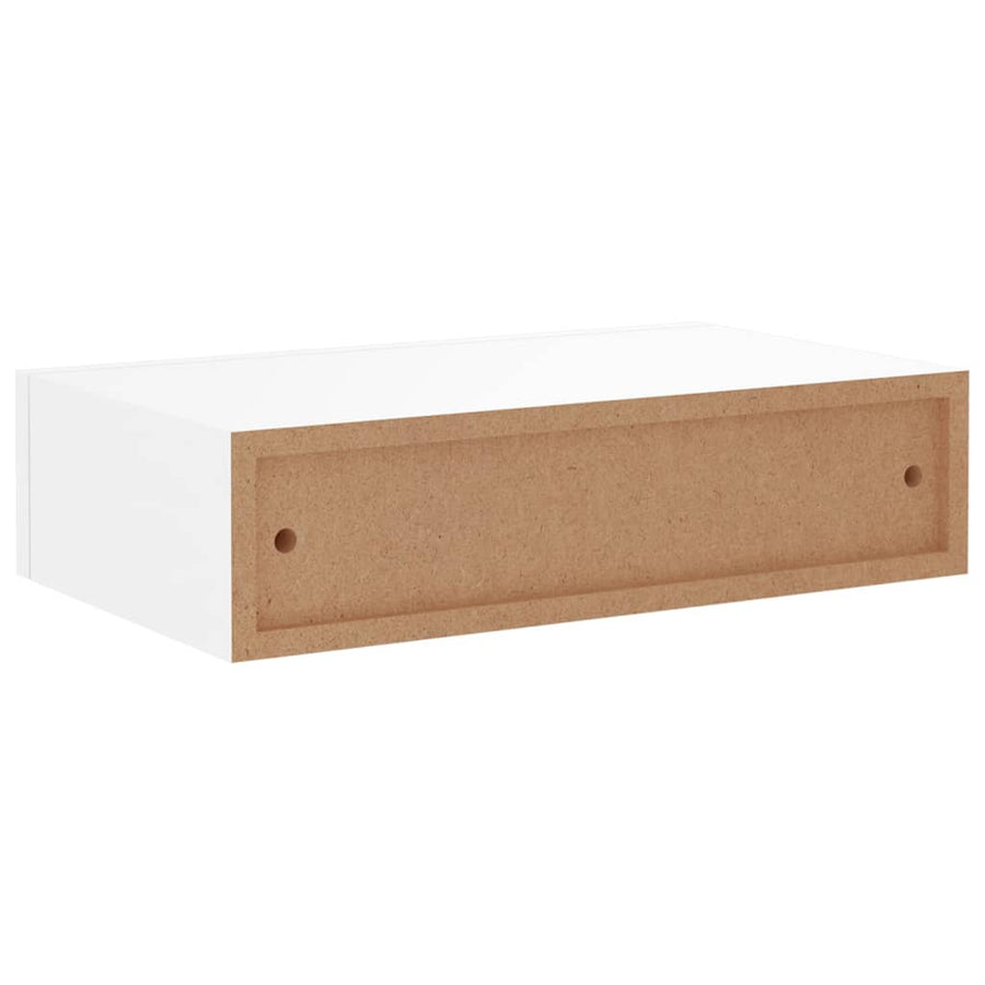 Wandschap Met Lade 40X23,5X0 Cm Mdf 1 40 x 23.5 x 10 cm Wit
