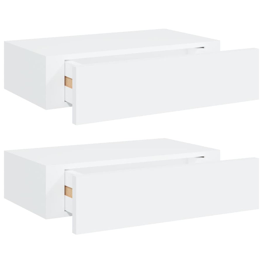 Wandschappen Met Lade 40X3,5X10 Cm Mdf 2 40 x 23.5 x 10 cm Wit