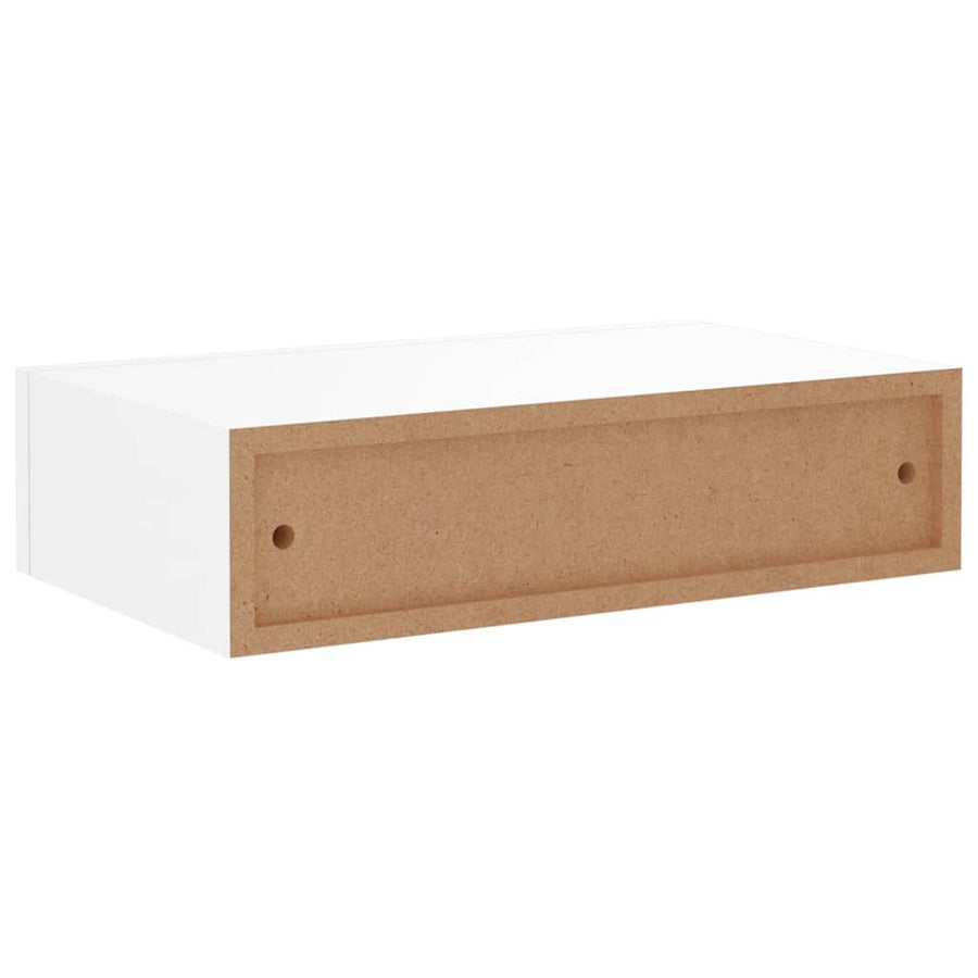 Wandschappen Met Lade 40X3,5X10 Cm Mdf 2 40 x 23.5 x 10 cm Wit