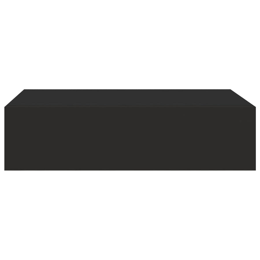 Wandschap Met Lade 40X23,5X0 Cm Mdf 1 40 x 23.5 x 10 cm Zwart