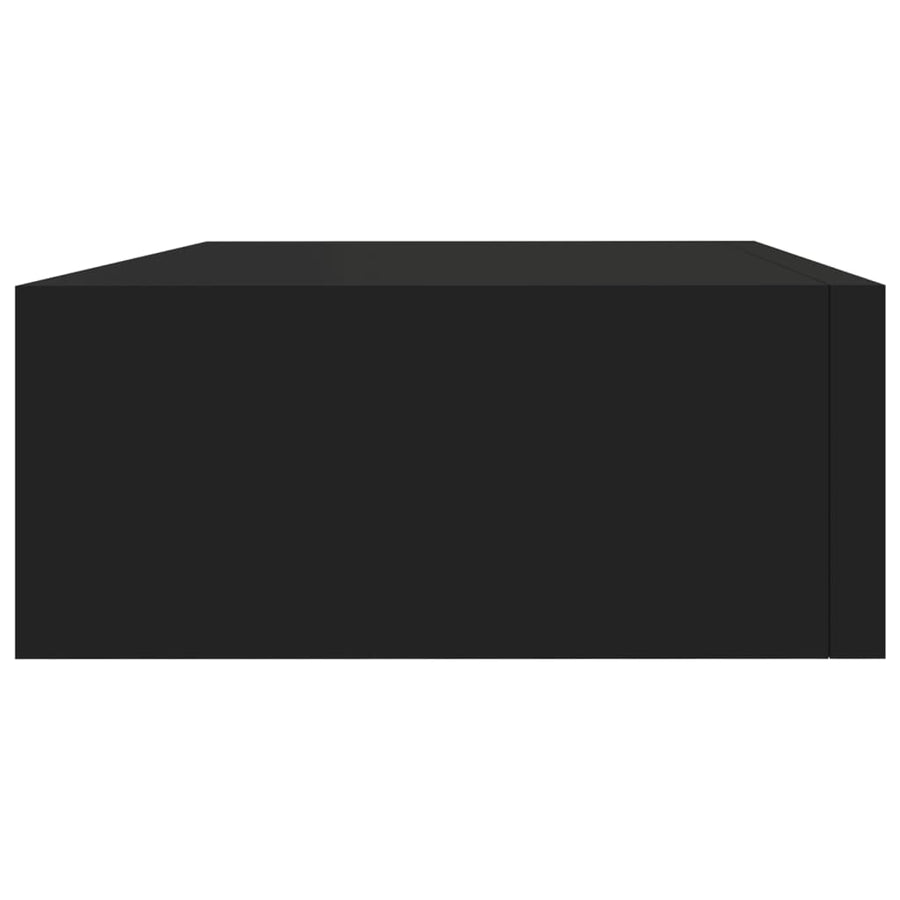 Wandschap Met Lade 40X23,5X0 Cm Mdf 1 40 x 23.5 x 10 cm Zwart