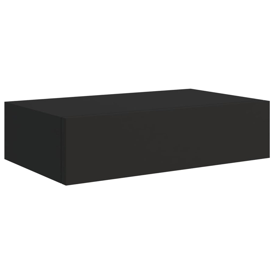 Wandschappen Met Lade 40X3,5X10 Cm Mdf 2 40 x 23.5 x 10 cm Zwart