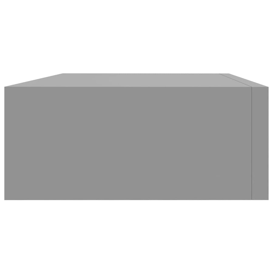 Wandschap Met Lade 40X23,5X0 Cm Mdf 1 40 x 23.5 x 10 cm Grijs
