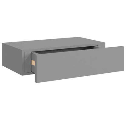 Wandschap Met Lade 40X23,5X0 Cm Mdf 1 40 x 23.5 x 10 cm Grijs