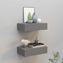 Wandschappen Met Lade 40X3,5X10 Cm Mdf 2 40 x 23.5 x 10 cm Grijs
