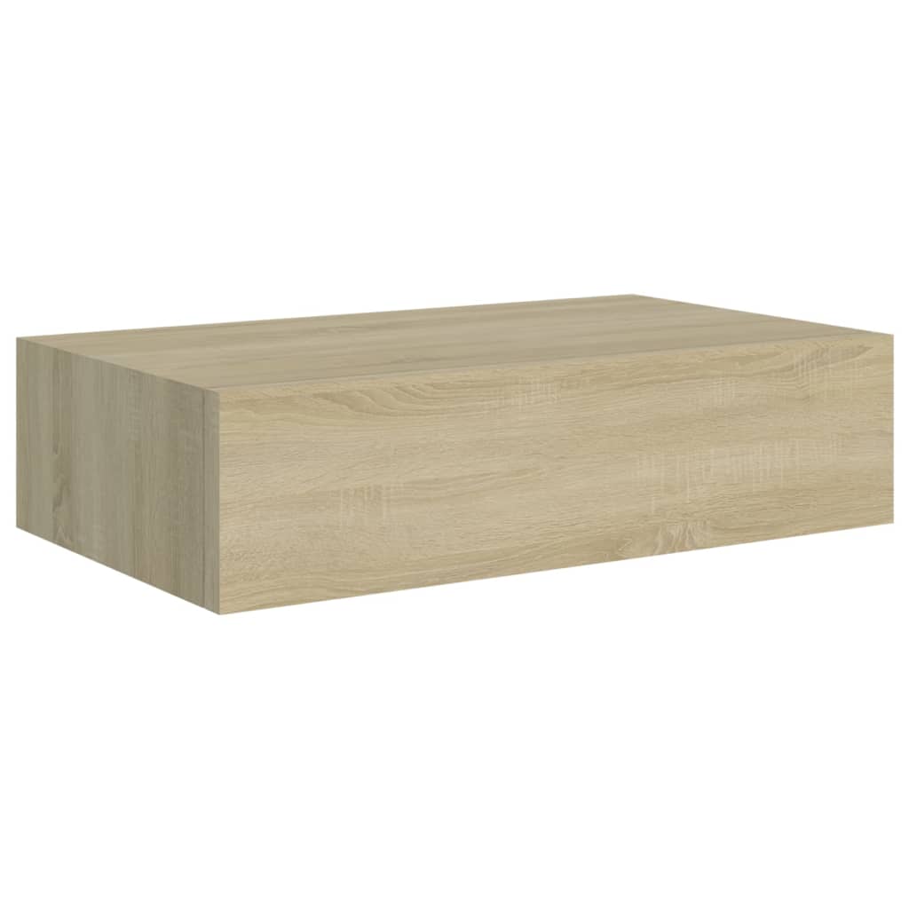 Wandschap Met Lade 40X23,5X0 Cm Mdf Kleurig 1 40 x 23.5 x 10 cm Eiken