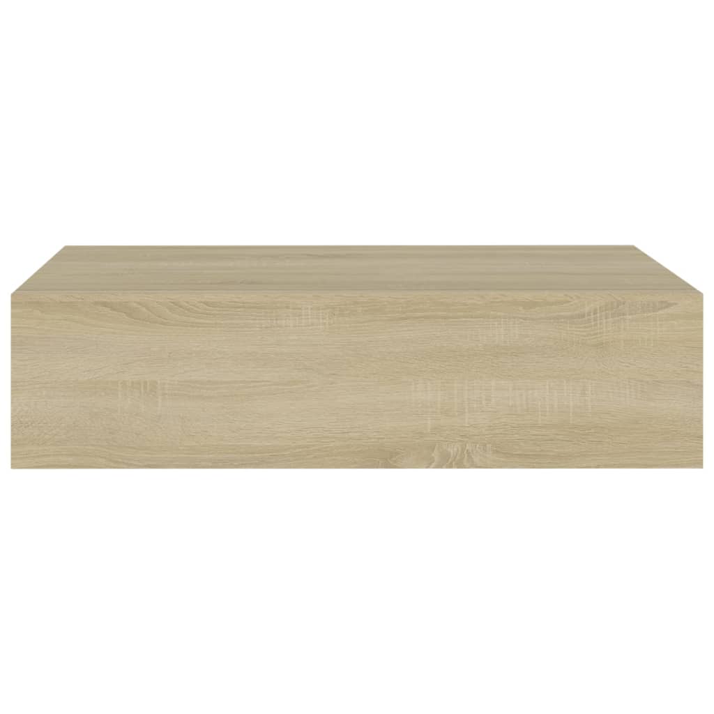 Wandschap Met Lade 40X23,5X0 Cm Mdf Kleurig 1 40 x 23.5 x 10 cm Eiken