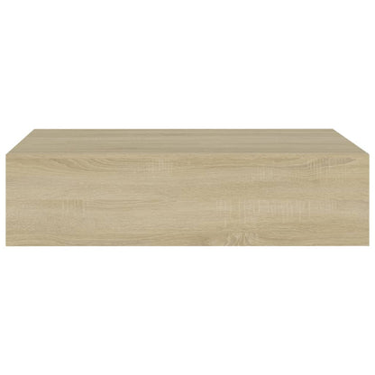 Wandschap Met Lade 40X23,5X0 Cm Mdf Kleurig 1 40 x 23.5 x 10 cm Eiken