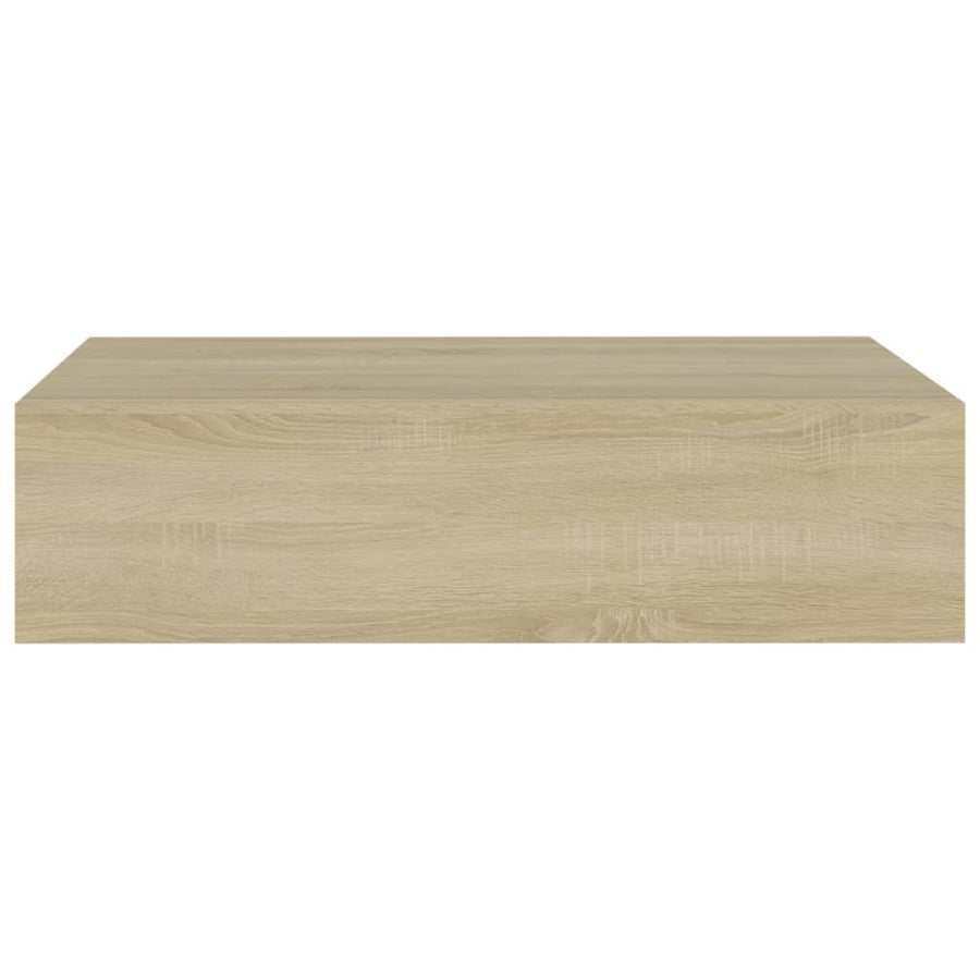Wandschap Met Lade 40X23,5X0 Cm Mdf Kleurig 1 40 x 23.5 x 10 cm Eiken