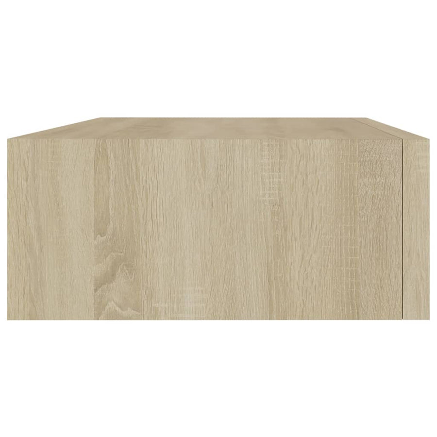 Wandschap Met Lade 40X23,5X0 Cm Mdf Kleurig 1 40 x 23.5 x 10 cm Eiken