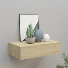 Wandschap Met Lade 40X23,5X0 Cm Mdf Kleurig 1 40 x 23.5 x 10 cm Eiken