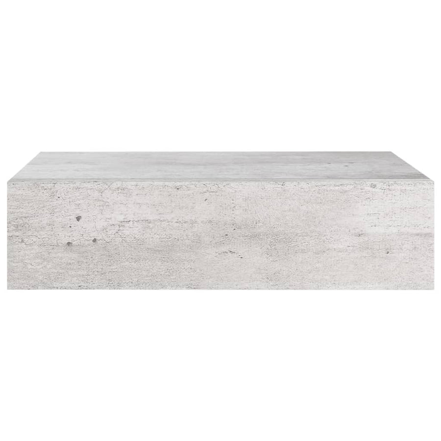 Wandschap Met Lade 40X23,5X0 Cm Mdf 1 40 x 23.5 x 10 cm Betongrijs