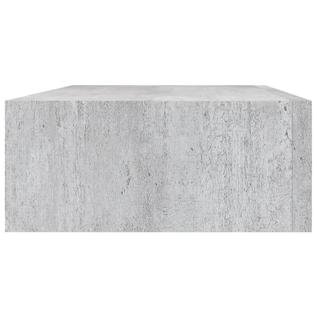 Wandschap Met Lade 40X23,5X0 Cm Mdf 1 40 x 23.5 x 10 cm Betongrijs