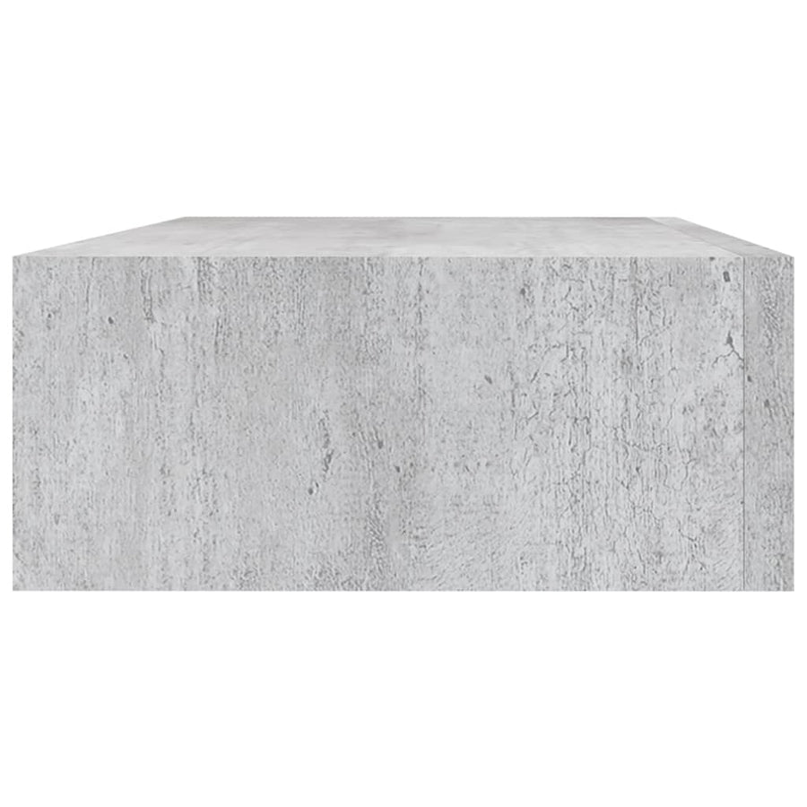 Wandschap Met Lade 40X23,5X0 Cm Mdf 1 40 x 23.5 x 10 cm Betongrijs