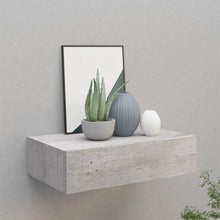 Wandschap Met Lade 40X23,5X0 Cm Mdf 1 40 x 23.5 x 10 cm Betongrijs