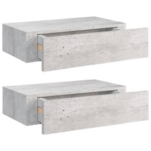 Wandschappen Met Lade 40X3,5X10 Cm Mdf 2 40 x 23.5 x 10 cm Betongrijs