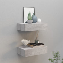 Wandschappen Met Lade 40X3,5X10 Cm Mdf 2 40 x 23.5 x 10 cm Betongrijs