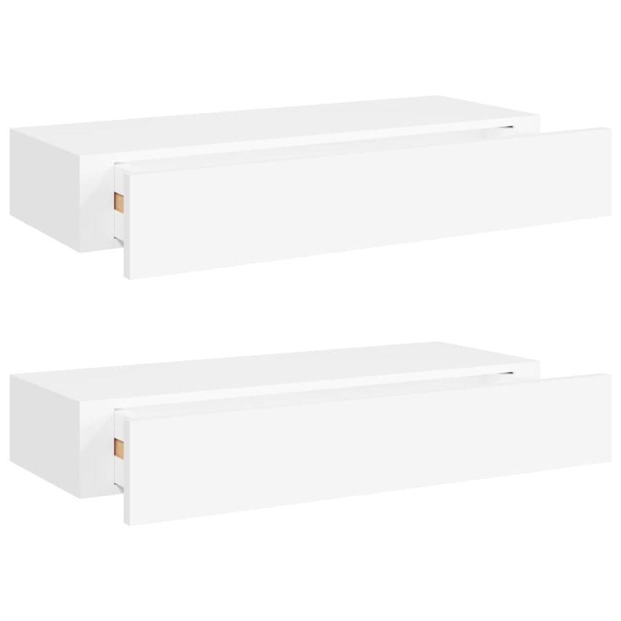 Wandschappen Met Lade 60X3,5X10 Cm Mdf 2 60 x 23.5 x 10 cm Wit