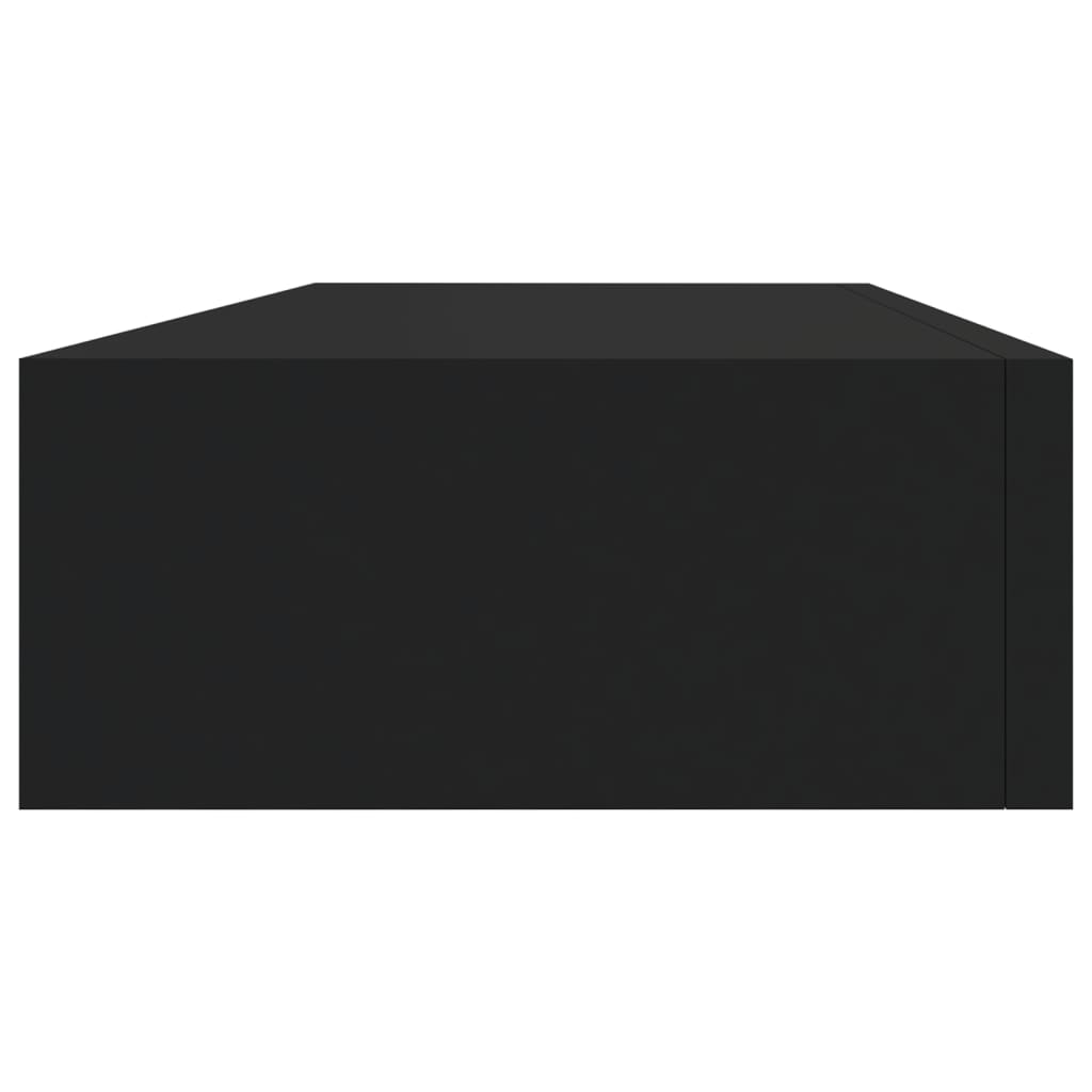 Wandschap Met Lade 60X23,5X0 Cm Mdf 1 60 x 23.5 x 10 cm Zwart