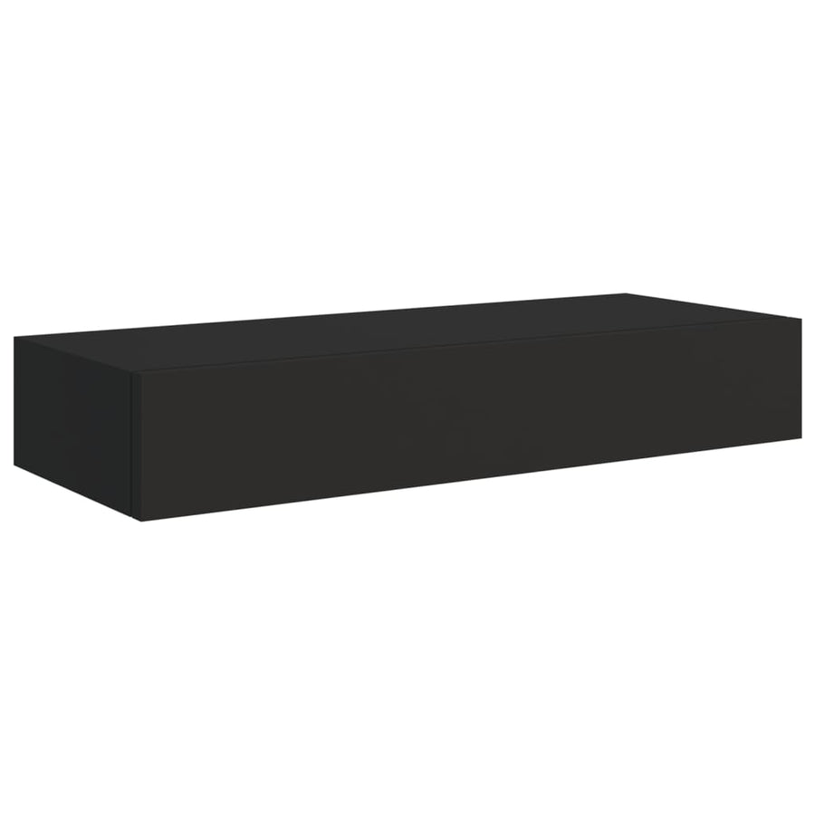 Wandschappen Met Lade 60X3,5X10 Cm Mdf 2 60 x 23.5 x 10 cm Zwart
