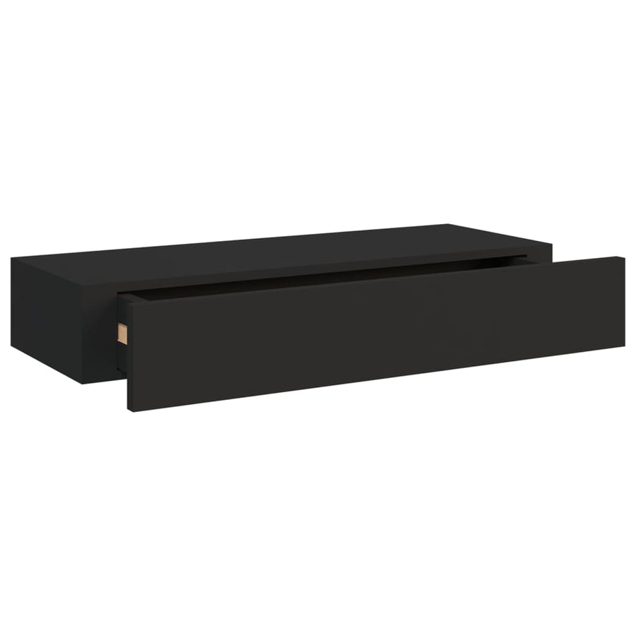 Wandschappen Met Lade 60X3,5X10 Cm Mdf 2 60 x 23.5 x 10 cm Zwart