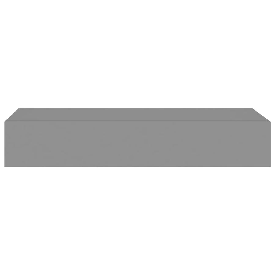 Wandschap Met Lade 60X23,5X0 Cm Mdf 1 60 x 23.5 x 10 cm Grijs